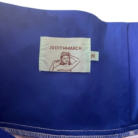 Judith March Women’s Blue Pink Strapless Fit and Flare Dress Sz. Medium - Picture 5 of 6